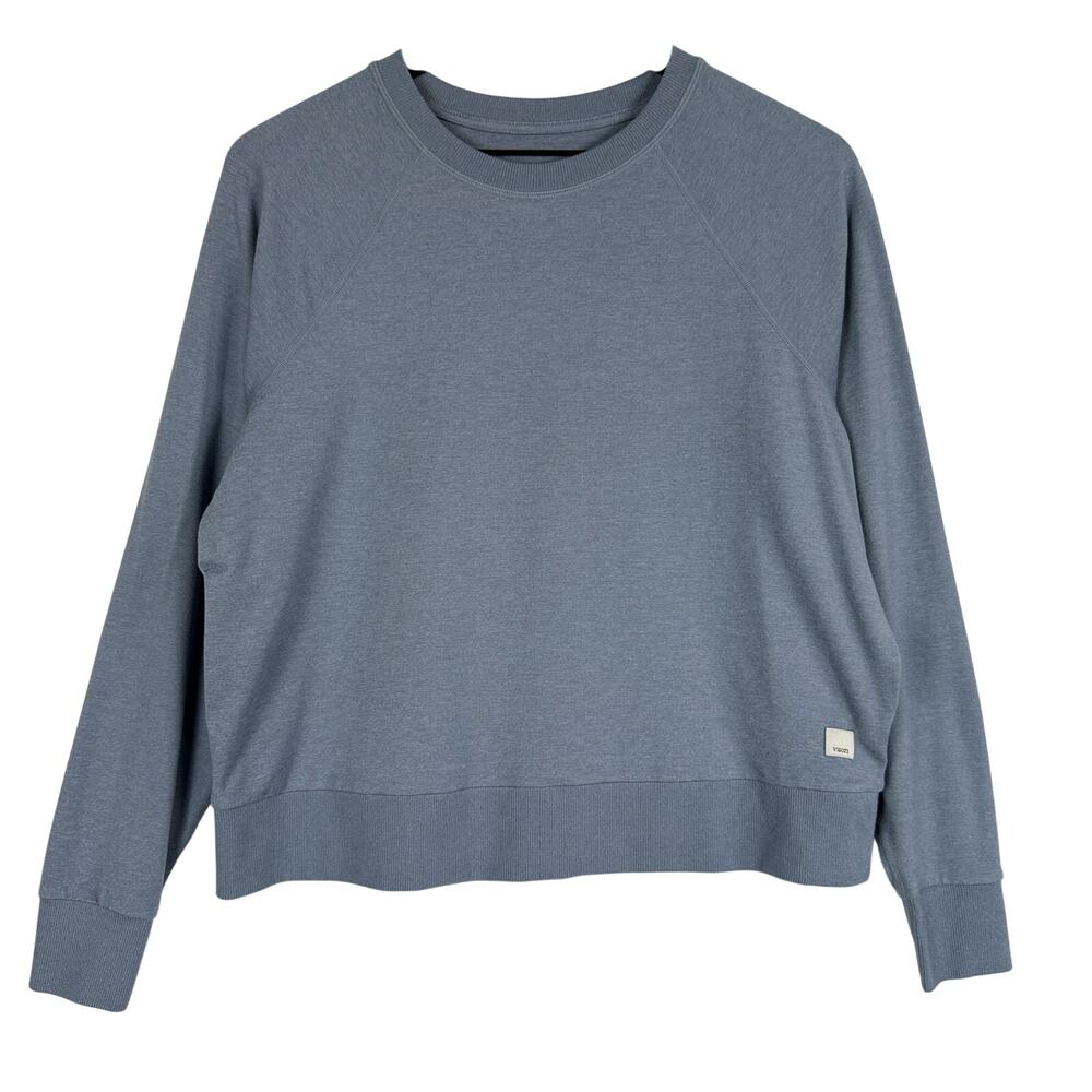 Vuori Women's Halo Long Sleeve Crew Sweatshirt Blue - S